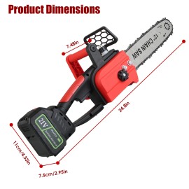 iMounTEk 12In Electric Cordless Chainsaw Portable Chainsaw Tree Trimming Cutting Cutter