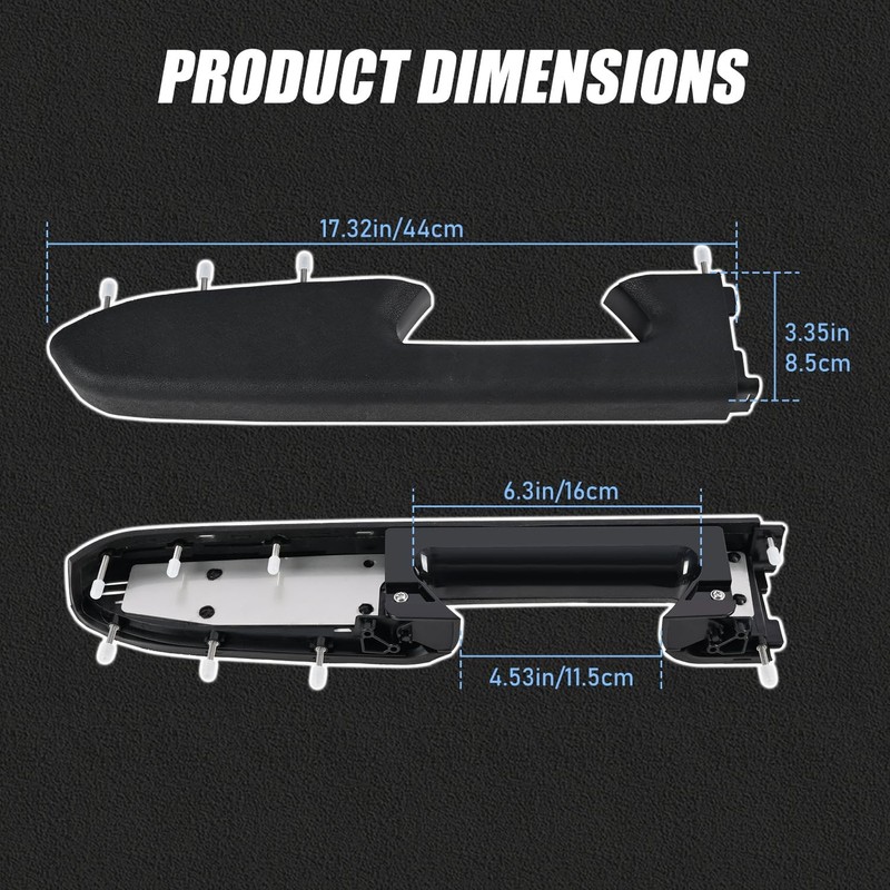 OICCTBF Black Front Left Driver Side Armrest Repair Kit for