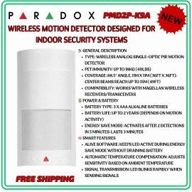 Paradox PMD2P - Wireless PIR Motion Detector With Built-in Pet Immunity - 433MHz