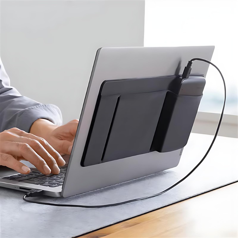 AMOZIFY 3-Pocket Organizer, Mouse Holder for Laptop Stick on –