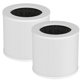 Luripid 2 Pack Replacement Filte-r Compatible with VEWIOR Air Purifie-r HQSC-50 HQKJ-80 A1 A1W, AMEIFU AP01W, KOIOS HQKJ-50 Air Purifie-r, 3-in-1 H14 True HEPA Air Filte-r