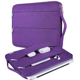 V Voova Laptop Sleeve Carrying Case 15.6 16 Inch for Women, Slim Computer Cover Bag Compatible with MacBook Pro 15/16, Dell xps 15,15-16 Inch HP Dell Asus Acer Laptop, Purple