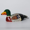 Wooden Duck Figurine Hand Engraved & Painted - Farmhouse Decor,