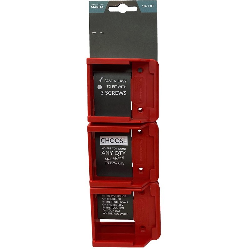 StealthMounts Battery Holder Compatible with Makita 18V (6 Pack) -