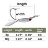 JOHNCOO 4pcs/ Pack Weighted Swimbait Hooks with Blade 3D Eyes