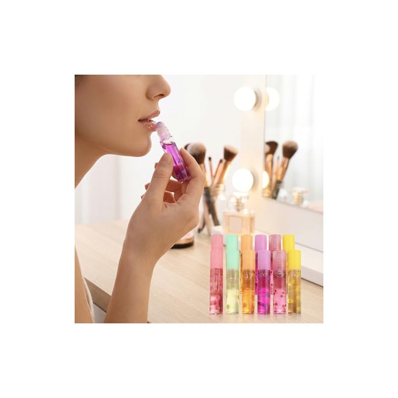 VALICLUD 12 Piezas Brillo Labial Transparente Hidratante Con Sabor a