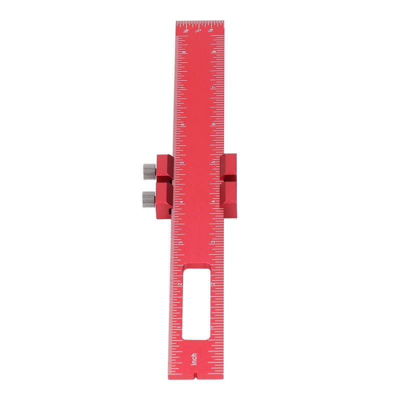 8in Woodworking Marking Ruler Multifunctional Aluminum Alloy Portable Woodworking Scribing