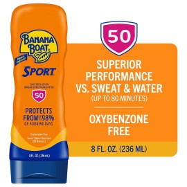 Banana Boat Sport Ultra Sunscreen Lotion SPF 50+ 8 oz (Pack Of 3 Bottles)