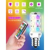 Umleeddlt E12 LED Bulb, 25W Equivalent, Warm White/Cold White/RGB 12