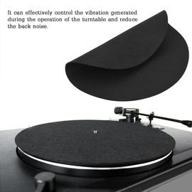 Ultra-Thin Anti-Static Turntable Record Pad,LP Turntable Soft Slipmat,Reduce Vibration,Reduce The Back Noise,Keeping Disc Clean,for All LP Record Players Black