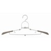 Ideaworks Set of 3 Shirt Saver Hangers, White/Grey, 31 x