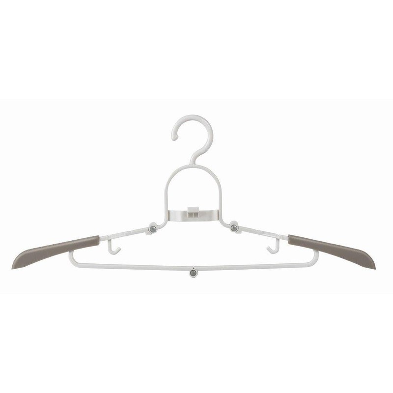 Ideaworks Set of 3 Shirt Saver Hangers, White/Grey, 31 x
