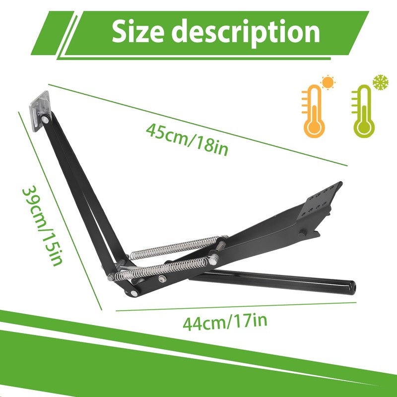 yisanxunshi Greenhouse Automatic Vent Opener (Black Double Spring1PCS)