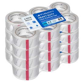 FugaCity Clear Packing Tape Refills (24 Rolls),Heavy Duty Packaging Tape for Moving Sealing, Moving Supplies Shipping Tape,2.7 Mil Thick, 2 in Wide,65 Yards Per Roll,Total 1560 Yards