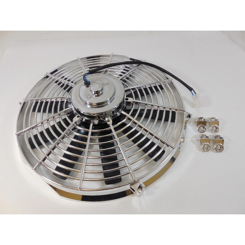 Hot Rod Chrome 14" Electric Fan Cooling Universal Radiator Fan