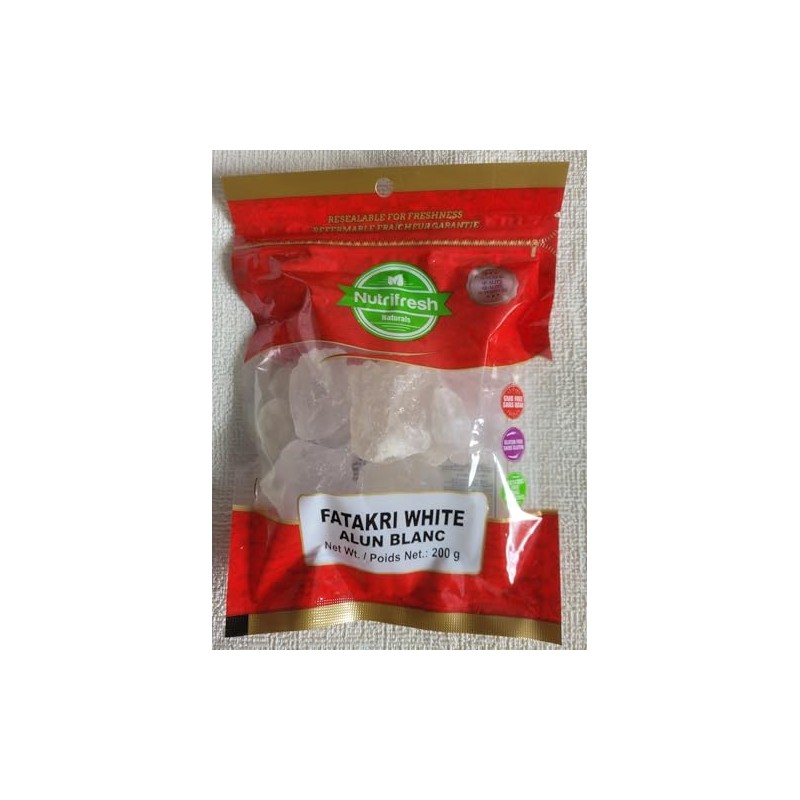 Generic Alum block stone 200g Natural Crystals, Fitkari, Potash Alum,