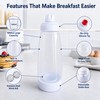 2 Pack Pancake Batter Dispenser Bottle with Whisk Ball, 1000ml