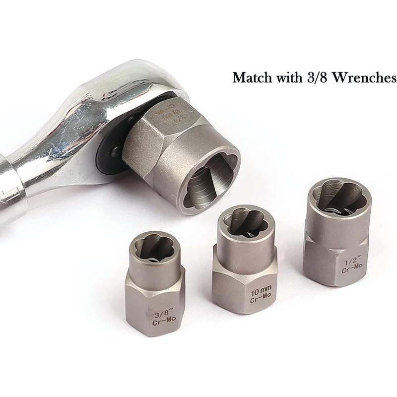 14Pcs Impact Bolt & Nut Remover Set, Stripped Lug Nut