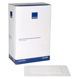 ABENA Wound dressing 10 x 15 cm, sterile plaster, 4-ply, individually wrapped, absorbent, breathable and skin-friendly