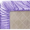 Homiest Lavender Satin Fitted Sheet Queen Size Fitted Bed Sheet,