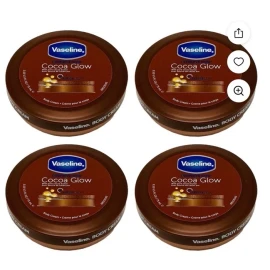 Vaseline PACK OF 4 Vaseline Cocoa Glow Body Cream Intensive Care 2.53oz