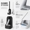 Wall-Mounted Toilet Brush with Base – Soft Rubber Cleaning Head