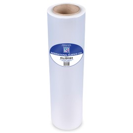 International Plastics Co. 18" 70 Gauge Plastic Stretch Film/Wrap 1200ft 500% Stretch Clear Cling Durable Adhering Packing Moving Packaging Heavy Duty Shrink Film (Clear, 1 Roll)