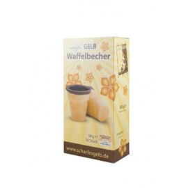 scharfesGelb Waffle Cups for the Most Delicious Eggnog Flavour Pack of 16