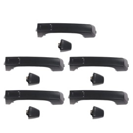 G-PLUS Door Handle Set Compatible with Hummer H3 2006-2010 15296933 15794314 25957909, 25957911 Front and Rear Set of 5 Black