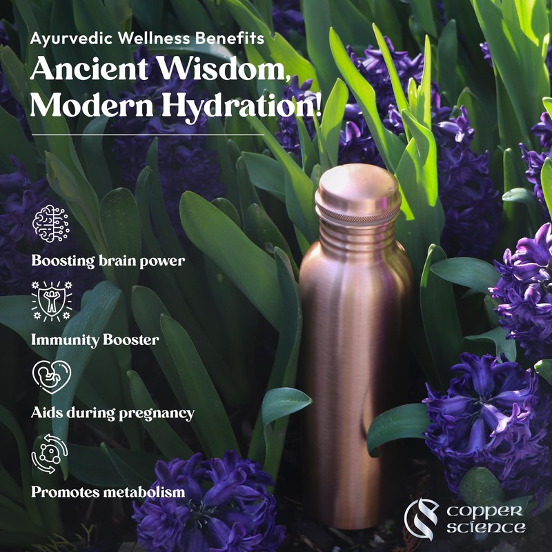 Copper Science Pure Copper Water Bottle - 34 Oz (1000