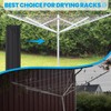 Mrrihand Rotary Washing line Protective Cover, Black, 200cm