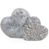 Grave Decoration Linked Hearts: Grave Decoration Weatherproof, Mourning Heart with