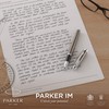 PARKER IM Rollerball Pen, Brushed Metal with Fine Point Black