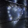 Premier Curtain Light 1.2m x 1.2m Silver Wire with Hearts