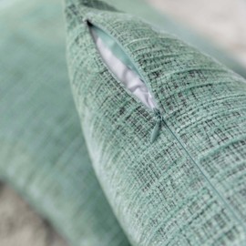 Home Brilliant Teal Textured Cushion Covers 65 x 65, Extra Large Cushion Cover for Sofa Bedroom Living Room, Super Soft Velvet Cushions Cover, Pack of 2 (65cm, Turquoise)