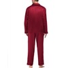 SWOMOG Mens Silk Satin Pajamas Set Long Sleeve Sleepwear Button-Down