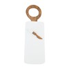 Mud Pie White Lacquer Board Set; Board 20" x 7