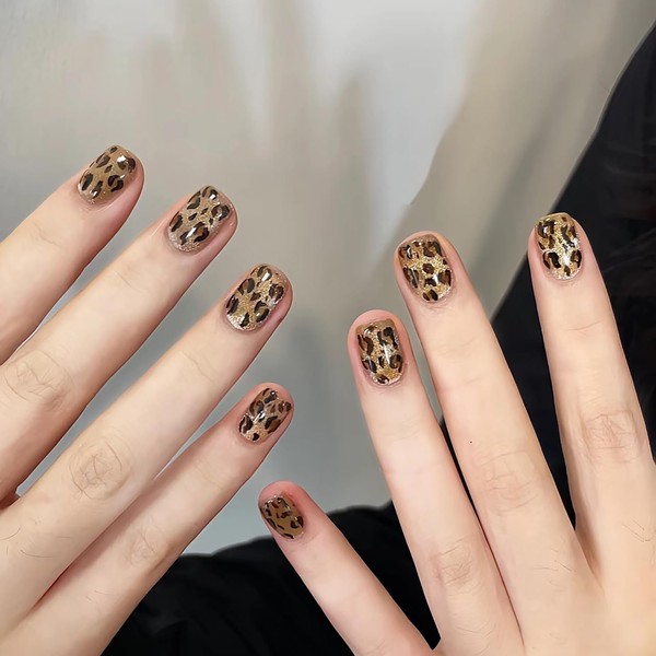 FIEONCIY Press on Nails Short Square Shaped Glossy Full Cover