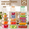 50 PCS Food Storage Containers with Lids Airtight (25 Containers