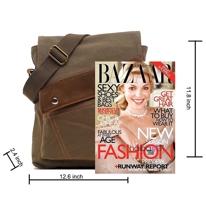 Sechunk Canvas Shoulder Bags Crossbody Messenger Daypack for Men and