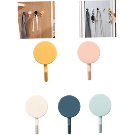 5Pcs Decorative Self-Adhesive Wall Hooks Cute Utility Hooks,Key Hooks for Wall Decorative Colourful for Bathroom Office Closet Self Adhesive Hook Flatware and Utensil Storage