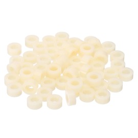 PATIKIL M6 Round Spacer Washer Set, 60 Pcs ABS Plastic Spacer Washer 6.2mm ID, 11mm OD, 5mm Length for M6 Screws