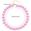 Ymapinc Chunky Pearl Pink Dog Collar, Adjustable Pearl Necklace for