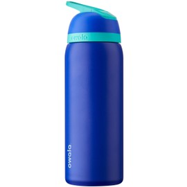 Owala Flip Insulated Stainless Steel Water Bottle with Built-in Straw, 940 ml, Smooshed Blueberry