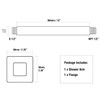 Matte Black Shower Arm with Flange 12 Inch Replacement Extension