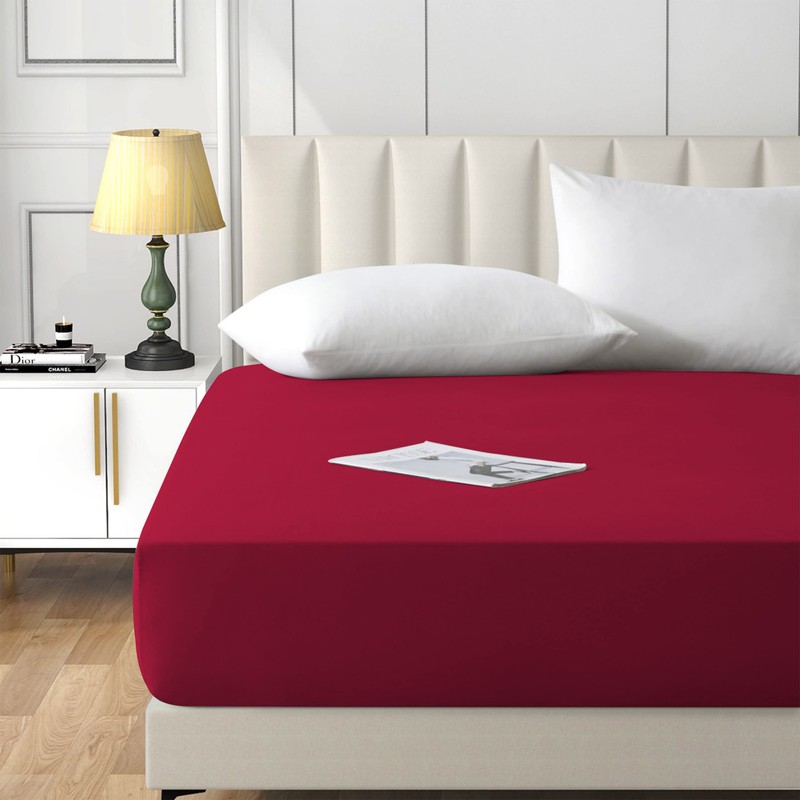 AMEHA Super King Fitted Sheet 25 cm Deep Soft Brushed