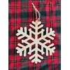 Wood Christmas Craft Ornament - Snowflake - 2 Count -