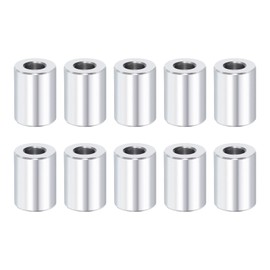 HiPicco Aluminum Spacers 3/8" Bore x 3/4" OD x 3/8" Length Unthreaded Standoff Bushing Plain Finish Round Metal Spacer, Fits Screws Bolts Rods 3/8" or M10, Oxidized Finished 10 Pack