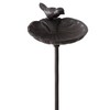 Scallop Shell Garden Stake, Bird Feeder, Cast Iron, 3 Feet
