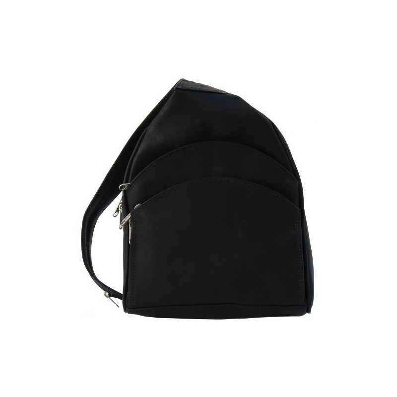 Piel Leather Backpack Sling, Black, One Size
